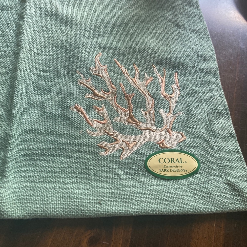 park designs coral cloth placemats set of 6 new